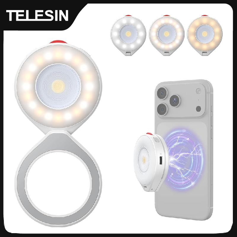Photography Lighting Brands - ไฟแฟลชแม่เหล็กสำหรับถ่ายภาพด้วยสมาร์ทโฟน ไฟเซลฟี่ขนาดเล็ก ปรับความสว่างได้ สำหรับ iPhone, Xiaomi,