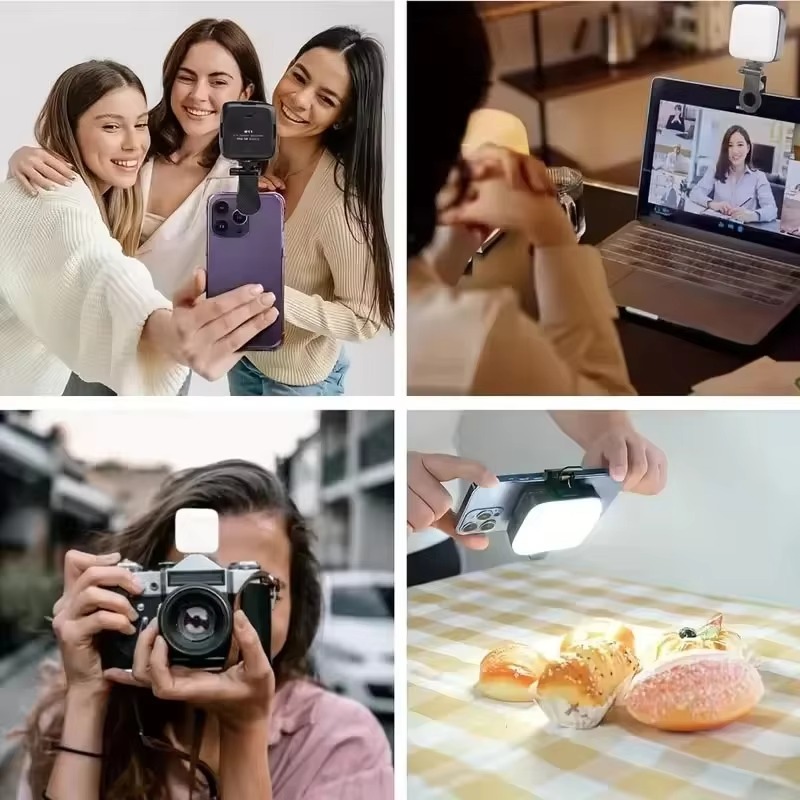 Photography Lighting Meter - ไฟวงแหวนเซลฟี่แบบพกพา ใช้กับโทรศัพท์มือถือ ชาร์จด้วย USB ปรับความสว่างได้ 10