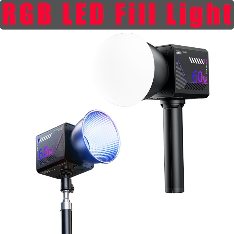 Photography Lighting Meter - ไฟวิดีโอ RGB 60W แบบพกพา ไฟสตูดิโอถ่ายภาพ LED