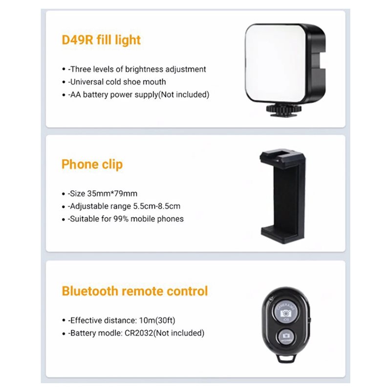 B29C-ชุดวิดีโอสมาร์ทโฟนแบบพกพา - Photography Lighting Kit Portable บทวิจารณ์และราคา